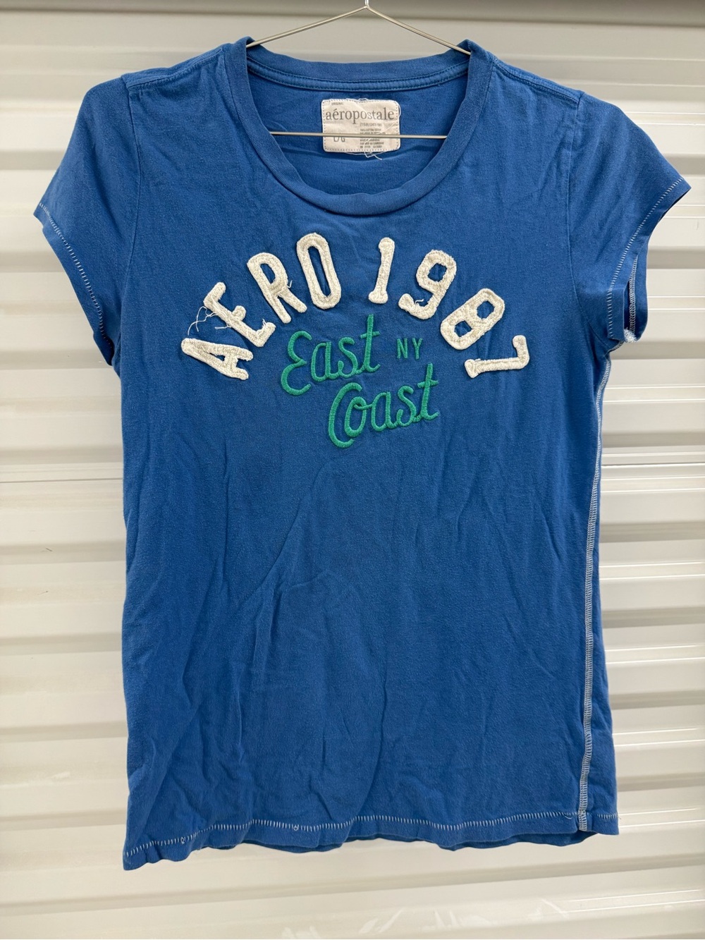 Vintage Aeropostale Blue Short Sleeve 'Aero 1987 East Coast NY’ Tshirt